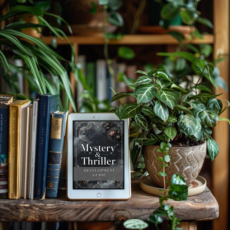 Mystery thriller novel workbook PDF for writers with character, plot, and suspense exercises.
