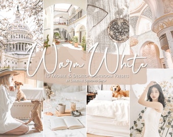10 White Presets Lightroom | Warm white Lightroom Presets | Preset for Lightroom Mobile & Desktop | Presets bright | Instagram filters