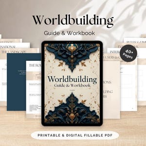 Worldbuilding Creative Writing Workbook | 6-Chapter (40+ pages) Interactive PDF Guide for Authors, Fantasy, Sci-Fi Writers, RPG