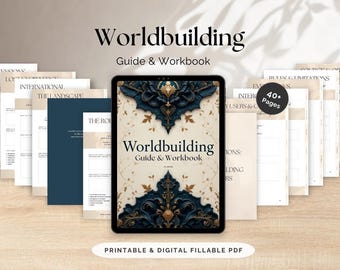 Worldbuilding Creative Writing Workbook | 6-Chapter (40+ pages) Interactive PDF Guide for Authors, Fantasy, Sci-Fi Writers, RPG