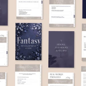 Fantasy Creative Writing Workbook PDF – 12 interactive chapters with prompts, worldbuilding tips, and exercises for writers.