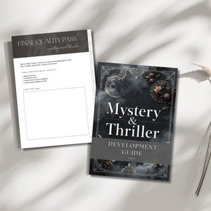 Mystery thriller novel workbook PDF for writers with character, plot, and suspense exercises.