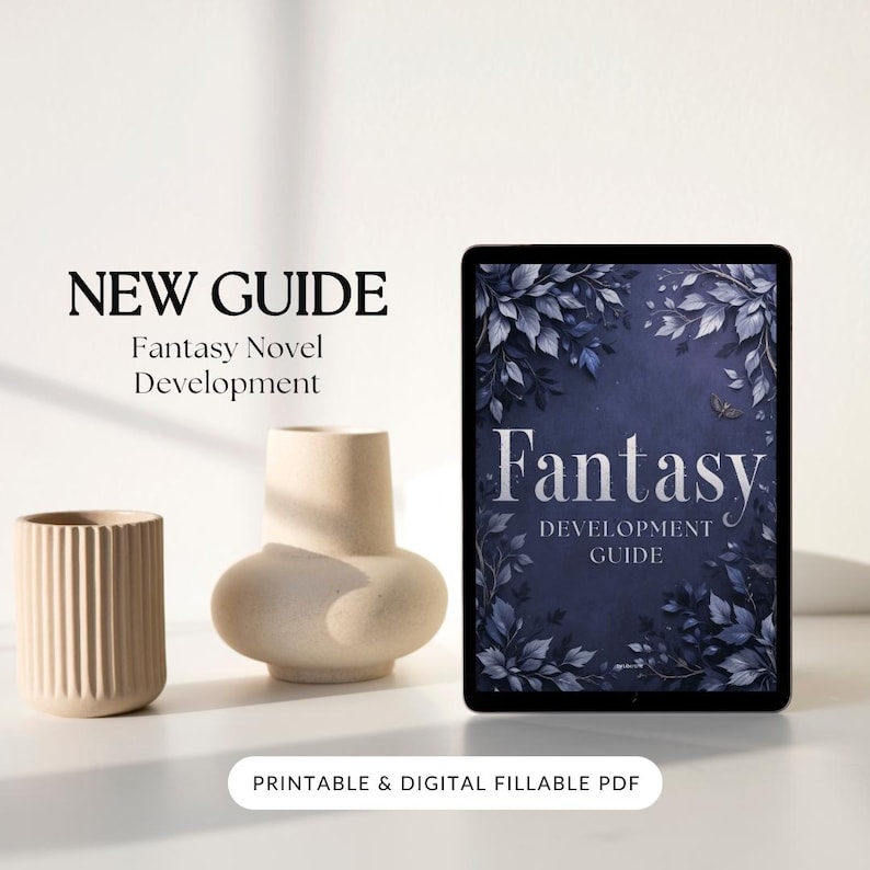 Fantasy Creative Writing Workbook PDF – 12 interactive chapters with prompts, worldbuilding tips, and exercises for writers.