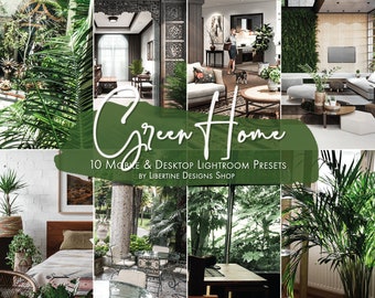 10 Green Presets Lightroom Mobile & Desktop | Plant Presets | Home Presets  | Lightroom Presets | Lightroom filters | aesthetic | DNG | XMP
