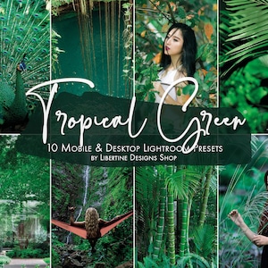 10 Green Presets Lightroom | Plant Presets | Presets for Lightroom Mobile & Desktop | Presets | Lightroom Filters | Plant aesthetic | Green