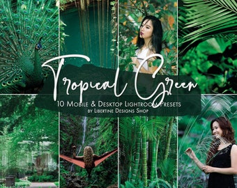 10 Green Presets Lightroom | Plant Presets | Presets for Lightroom Mobile & Desktop | Presets | Lightroom Filters | Plant aesthetic | Green