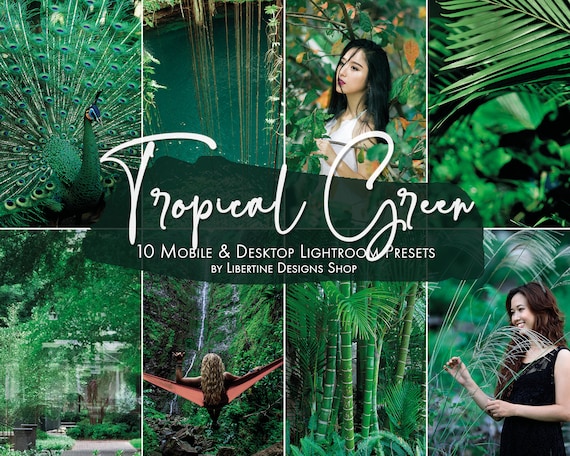 10 Grüne Presets Lightroom Mobile & Desktop Presets | Pflanzen Presets tropisch | Lightroom Filter | Pflanzen aesthetic | Presets Grün