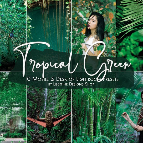 10 Green Presets Lightroom | Plant Presets | Presets for Lightroom Mobile & Desktop | Presets | Lightroom Filters | Plant aesthetic | Green