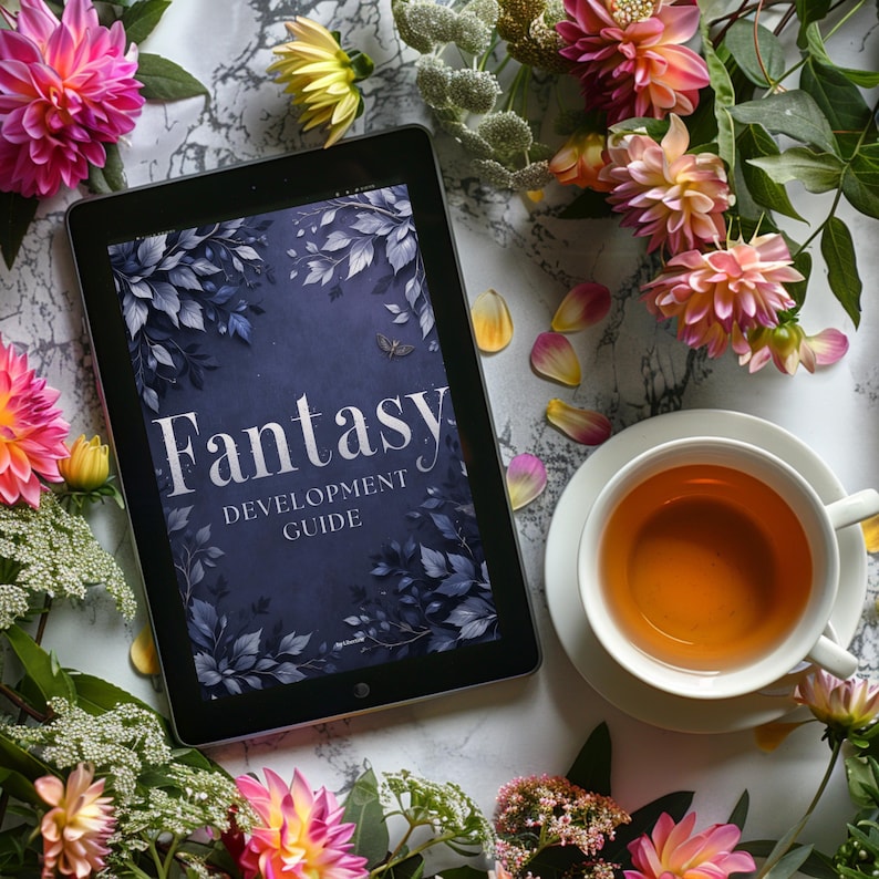 Fantasy Creative Writing Workbook PDF – 12 interactive chapters with prompts, worldbuilding tips, and exercises for writers.