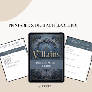 Villain Development Guide PDF workbook for writers – creative writing resource to build unforgettable antagonists and complex villains.