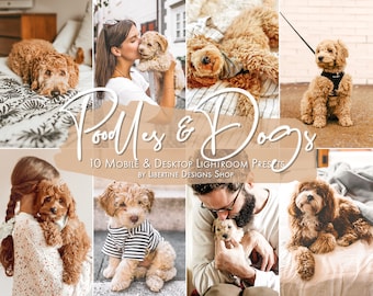 10 Dog Presets Lightroom Mobile & Desktop Presets | Poodle Presets | Pet Presets | Lightroom Preset | Dogs aesthetic | Instagram Presets
