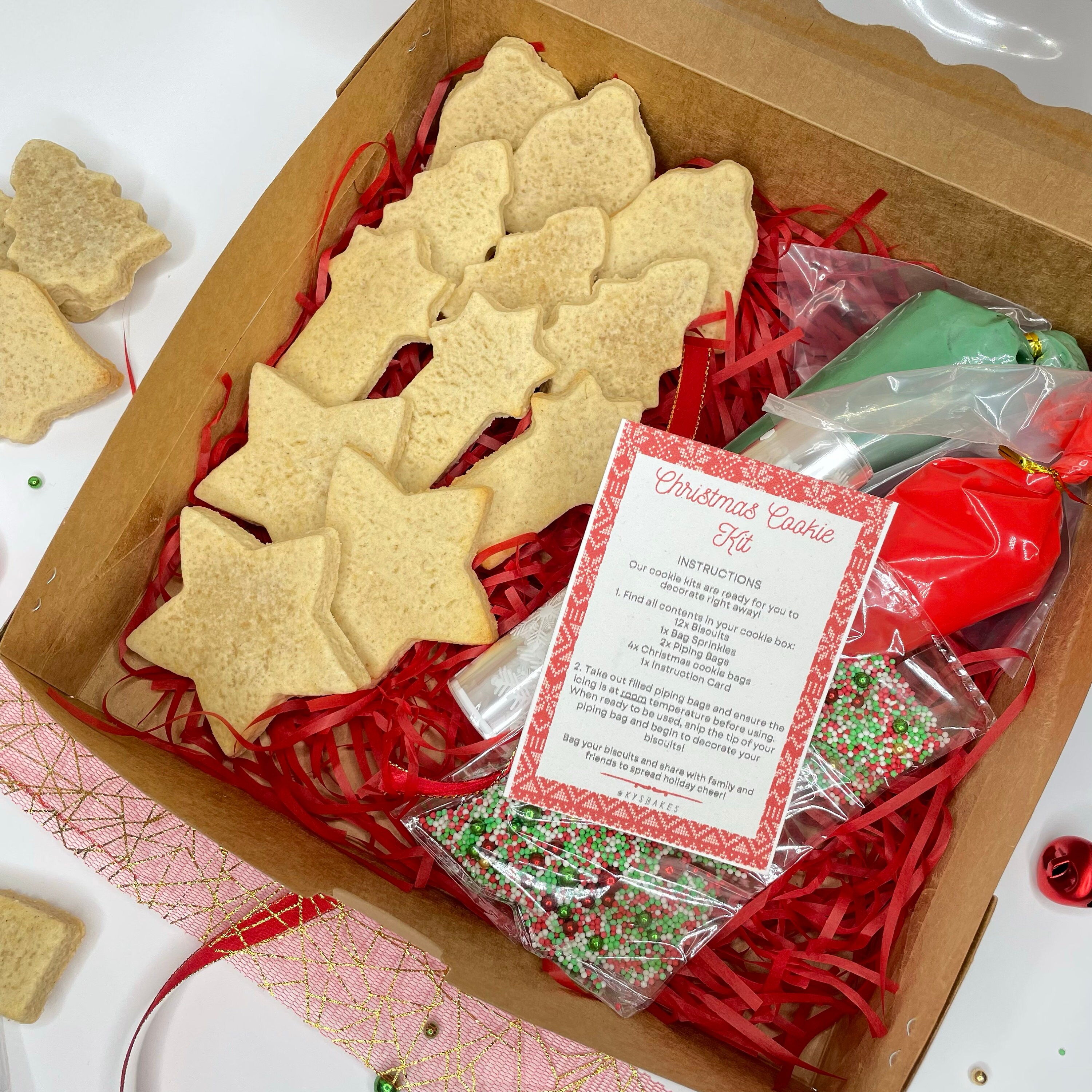 Christmas Cookie Kit Postal Postal Christmas Biscuit Etsy UK