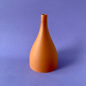 Jarrón de botella de cerámica de barro, jarrón de arcilla de flores secas boho, olla de terracota de granja, decoración de porche de otoño, jarrones de pieza central, estilo múltiple 3. vase