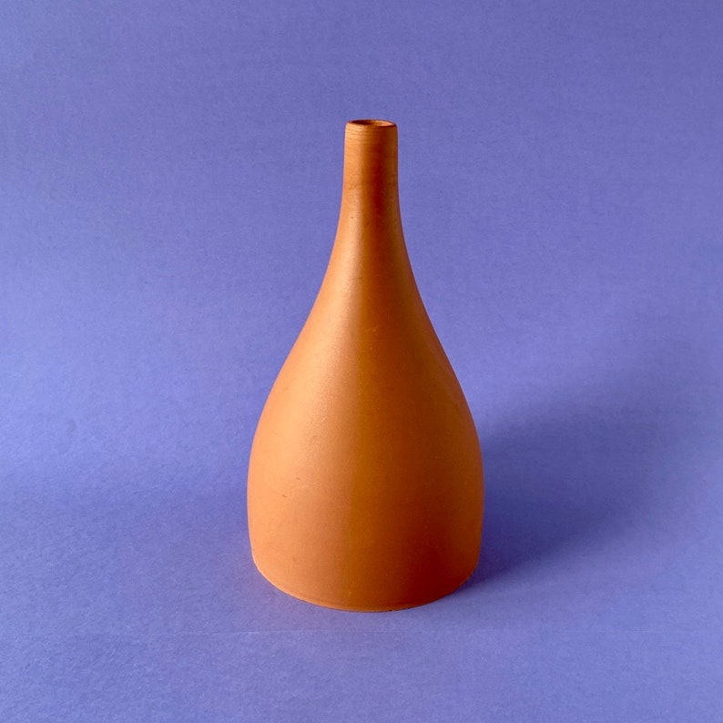 Jarrón de botella de cerámica de barro, jarrón de arcilla de flores secas boho, olla de terracota de granja, decoración de porche de otoño, jarrones de pieza central, estilo múltiple 3. vase