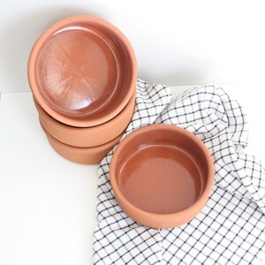 Clay Ceramic Casserole Dish, Terracotta Stew Pot Plate, Stoneware Crock, Dinnerware Bowl Set image 8