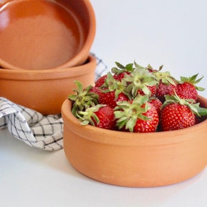 Clay Ceramic Casserole Dish, Terracotta Stew Pot Plate, Stoneware Crock, Dinnerware Bowl Set image 1