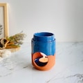 Ceramic Essential Oil Burner, Tea Light Holder, Candle Wax Warmer, Pottery Aroma Diffuser, Spa & Yoga Gift, Relaxing Home Fragrance Decor