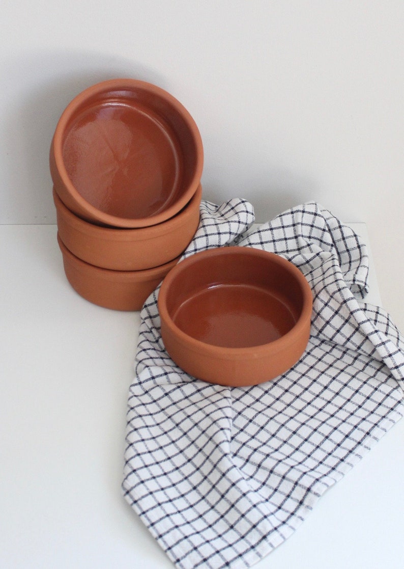 Clay Ceramic Casserole Dish, Terracotta Stew Pot Plate, Stoneware Crock, Dinnerware Bowl Set image 10