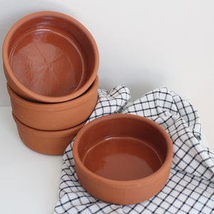 Clay Ceramic Casserole Dish, Terracotta Stew Pot Plate, Stoneware Crock, Dinnerware Bowl Set image 2