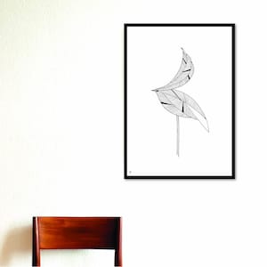 VOGEL Poster Tier Lieblingstier / Tierposter Kunstposter Bild Kunst / Schwarz Weiß A3 A2 A1