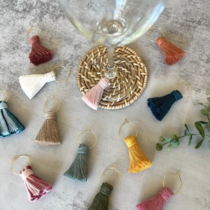 Mix & Match Macrame Wine Charms | Wine Charms | Wine Tags | Wine Rings | Macrame Accessories | Wine Glass Ring Tag Charm | Macrame Boho |