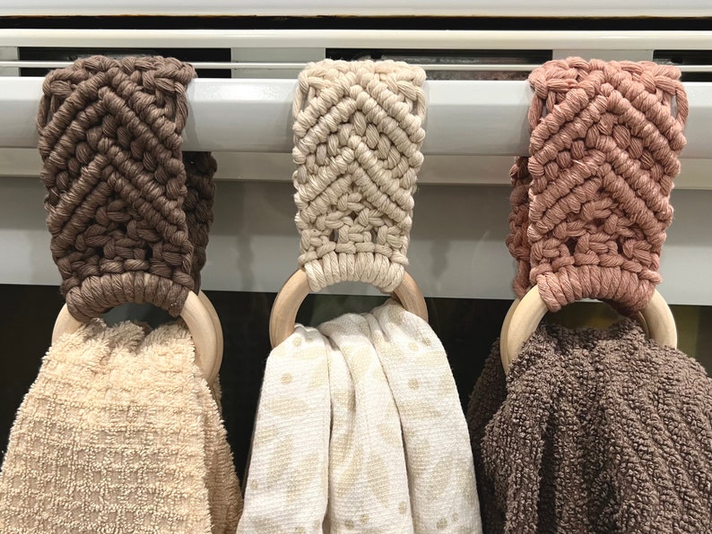 Macrame Dish Towel Holder Dish Towel Holder Dish Towel Hanger Towel