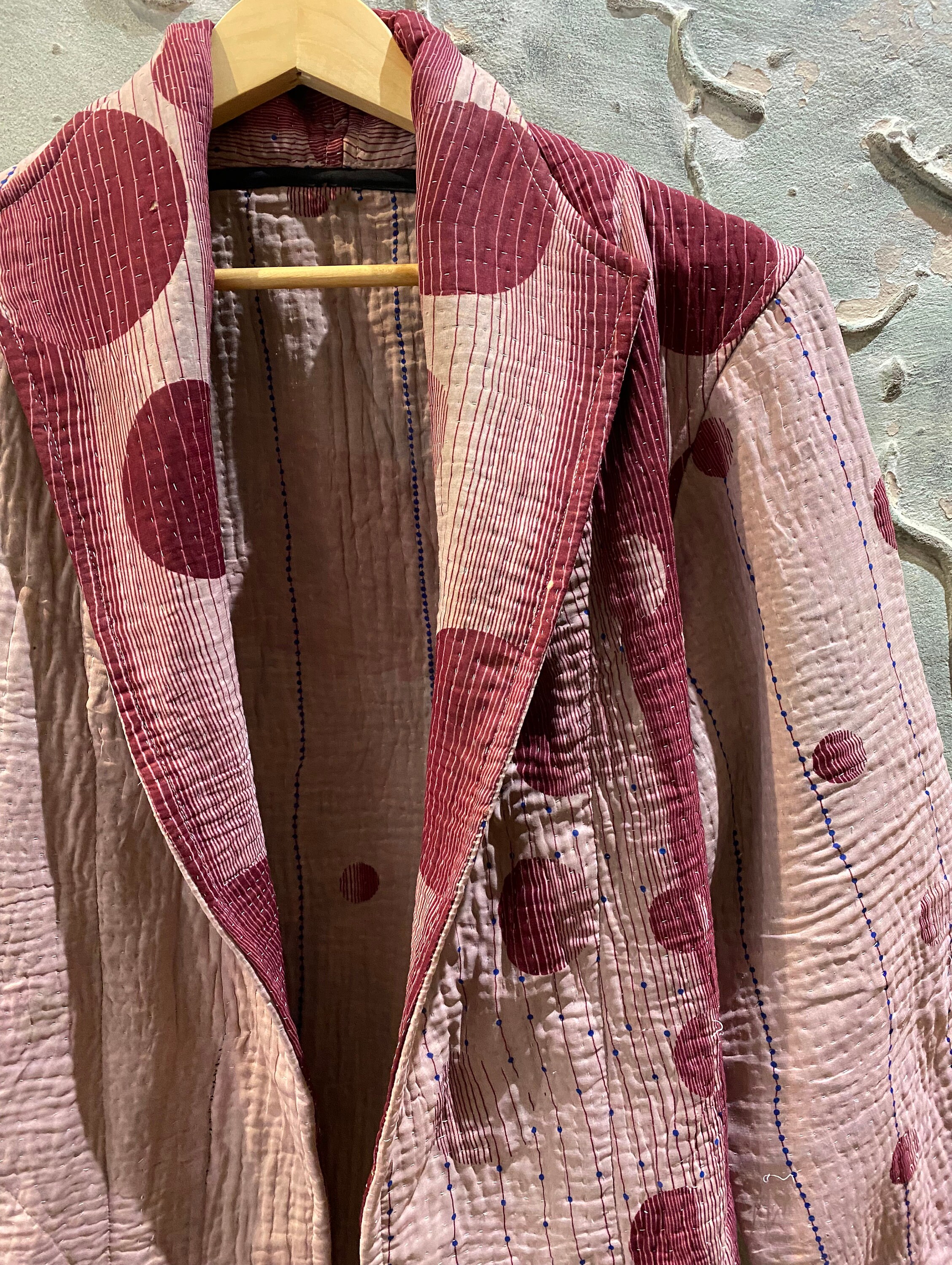 Kantha Quilt Jacket Waistcoat Retro Bohemian Hand Quilted Etsy 日本