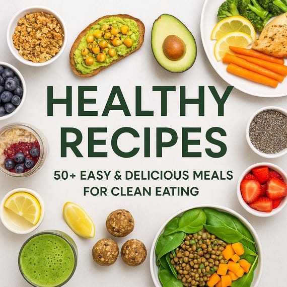 Healthy Recipes eBook: 50+ Vegan Gluten-Free Meals (Digital Download)