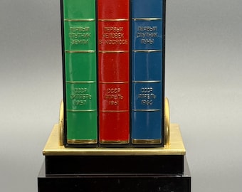 Vintage Soviet Space Bookends Hidden Storage Sputnik Gagarin USSR Decor