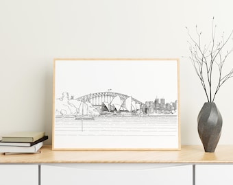 シドニー・オペラハウス 8x10 ジクレー版画、オーストラリア版画