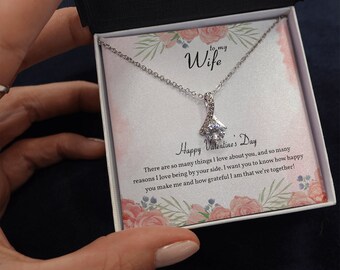 Unique Valentines Day Gift For Wife, To My Wife, Valentines Day Gift For Her, Wife Necklace, Necklace For Wife, Happy Valentines Day