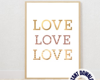 Wall Art Love Poster Love Art Gift Wedding Gift The Best Is Yet To Come Typography Art Print Inspirational art Gold Anniversary