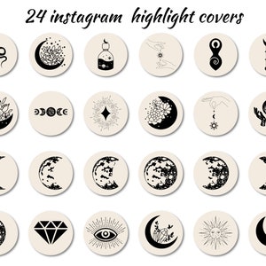 Celestial Instagram Story Highlight Covers and Icons, Mystical Instagram Story Highlight Covers