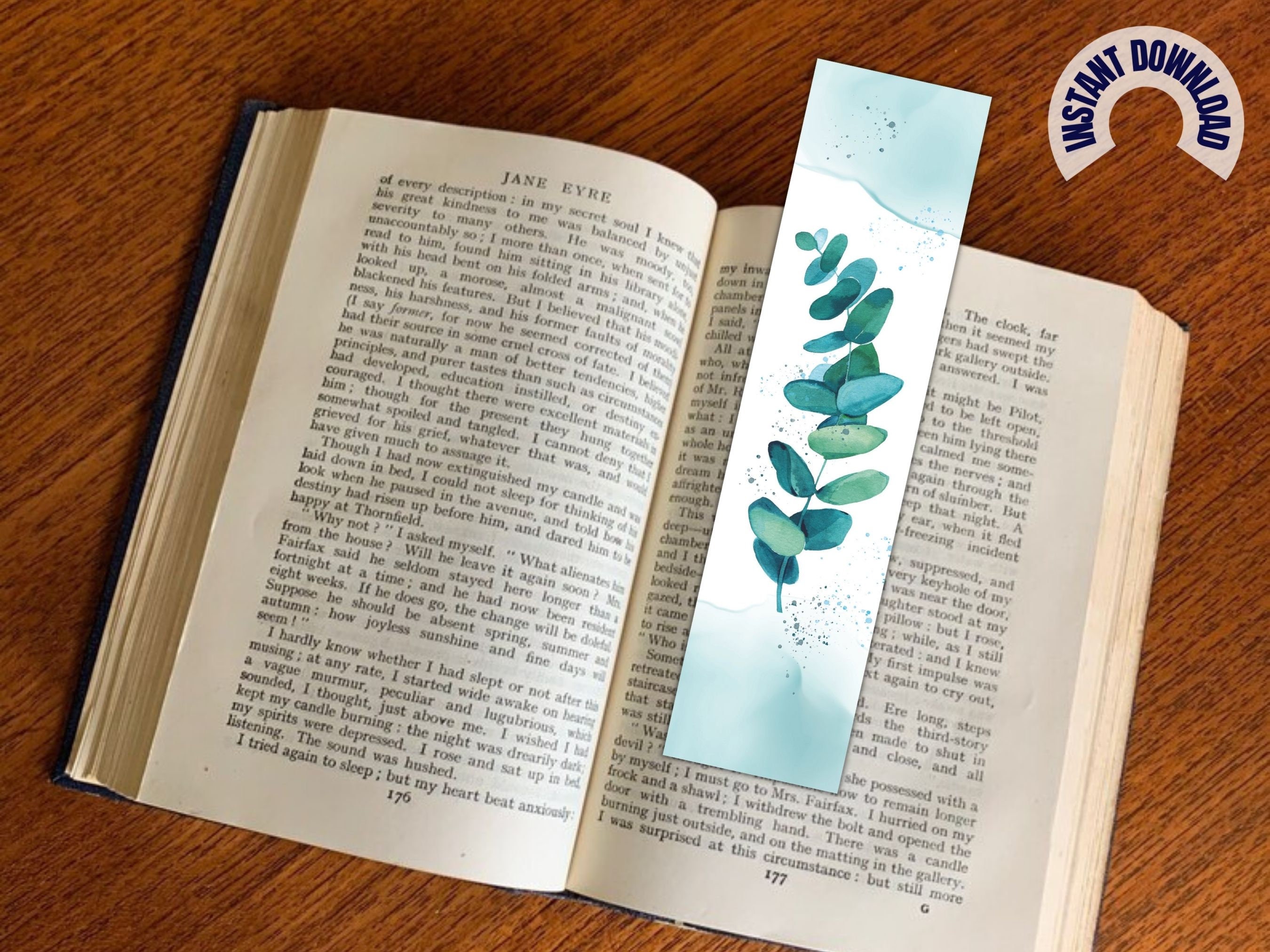 Printable Watercolor Eucalyptus Leaves Bookmarks - Etsy