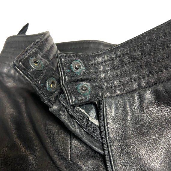 Knee Length Skirt in Super Soft Black Leather • 1… - image 10