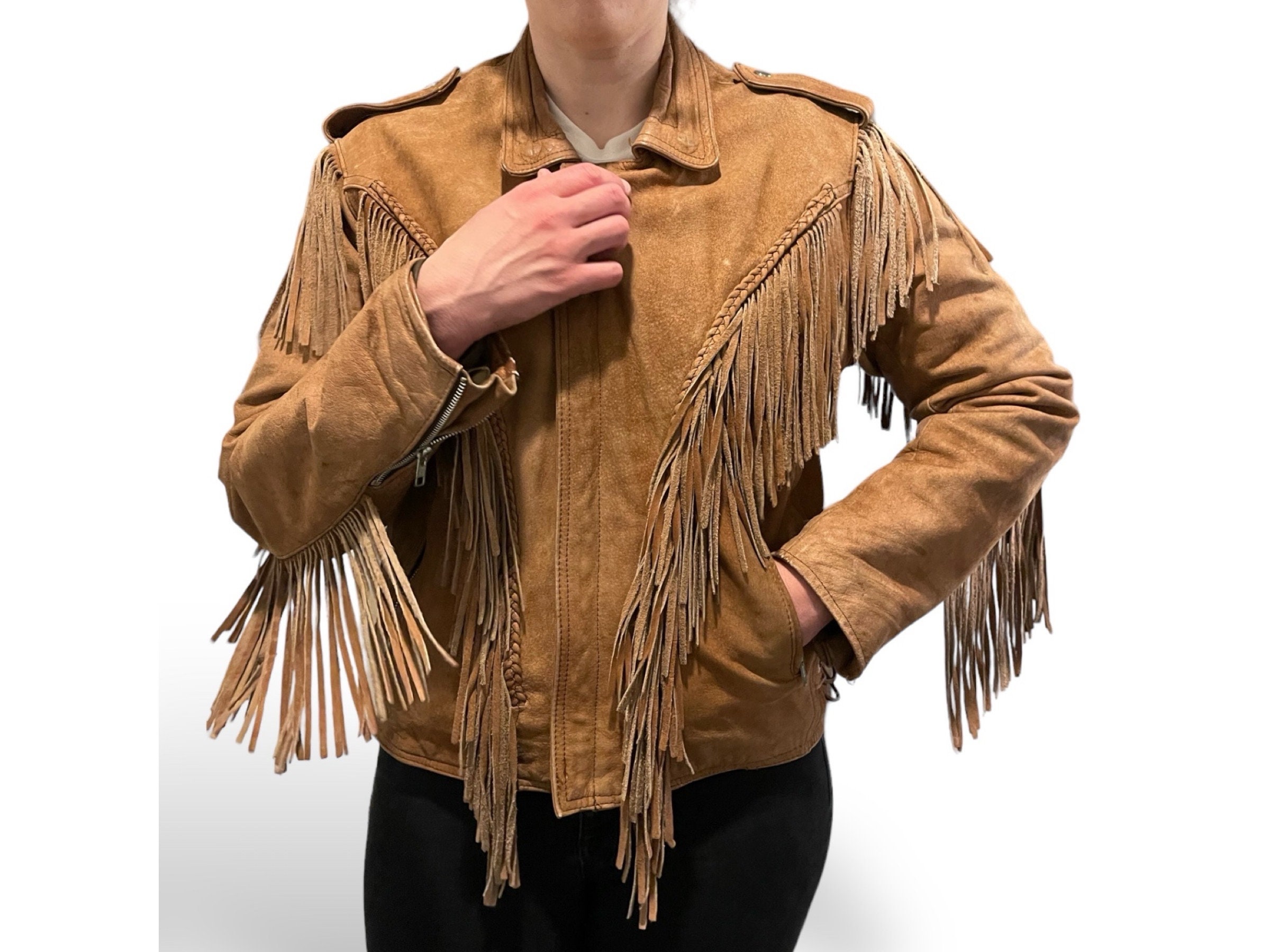 ジャケット・アウター vintage fringe double riders JKT y2k vintage fringe double riders JKT y2k