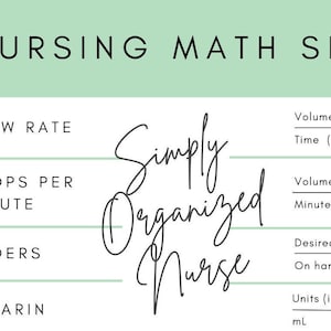 Nursing Math Sheet