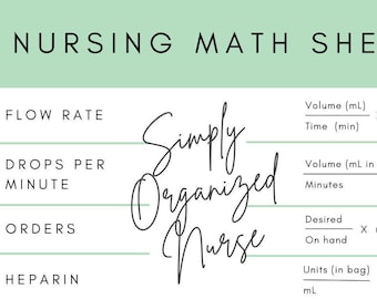 Nursing Math Sheet