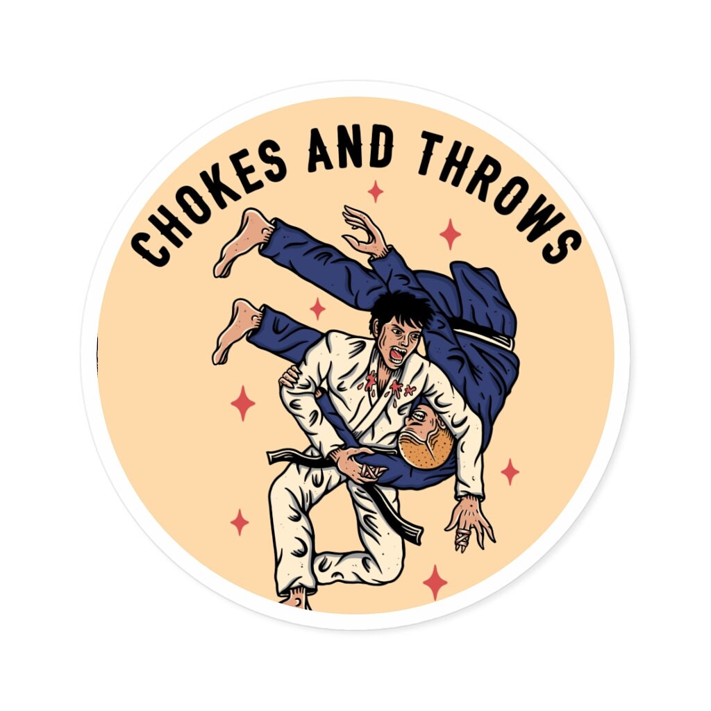 BJJ Chokes and Throws Round Stickers Indoor/outdoor - Etsy
