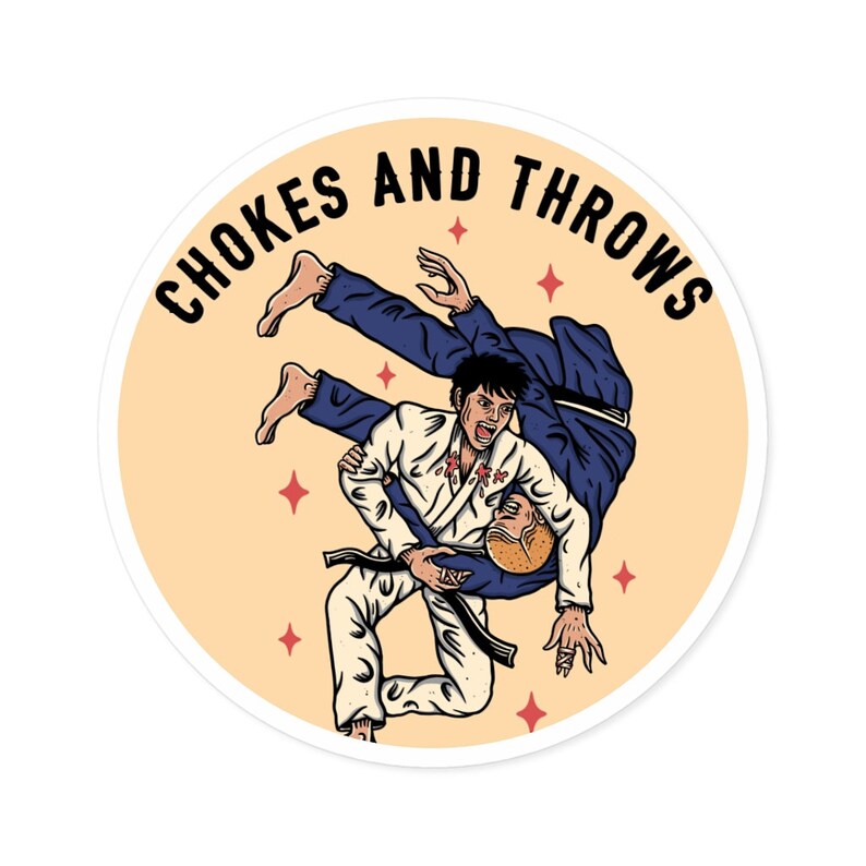 BJJ Chokes & Throws Sticker: Judo Wrestling Decal - Etsy
