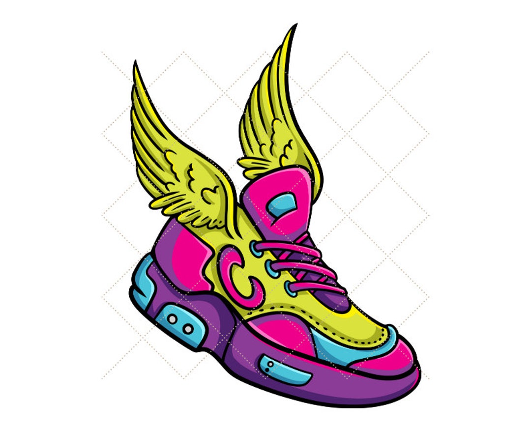 Sneakers SVG Sneaker With Wings Wings SVG Shoes Wings SVG Etsy