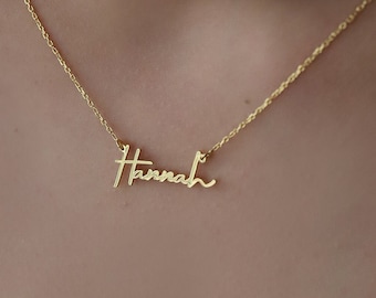 Valentine’s Day Gift, 14k Gold Custom Name Necklace, 925 Silver Personalized Name Jewelry, Gift For Her, Gift For Wife