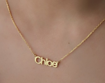 14K Gold Custom Name Necklace ⋆ 925 Sterling Silver Personalized Name Jewelry Gift For Christmas ⋆ Gift For Her and Mother