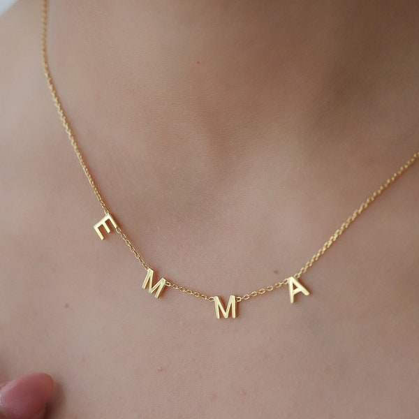 Spaced out letter necklace clearance