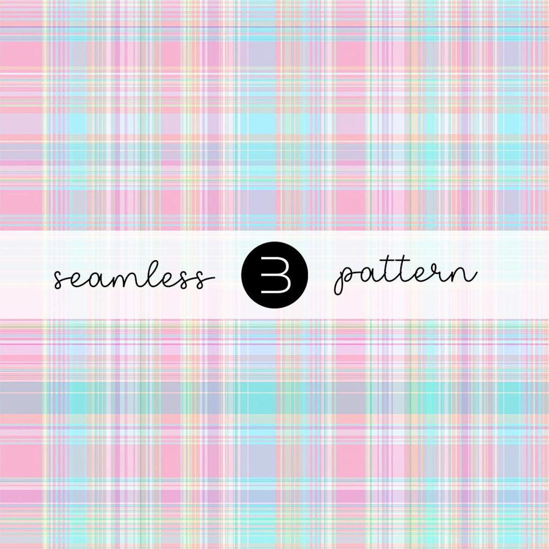 Baby Pink Pastel Plaid Seamless Pattern - Soft Preppy Check Digital ...