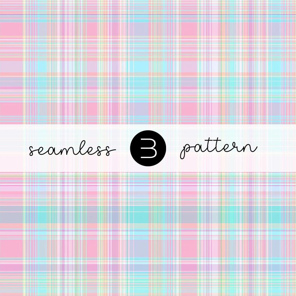 Baby Pink Pastel Plaid Seamless Pattern - Soft Preppy Check Digital ...