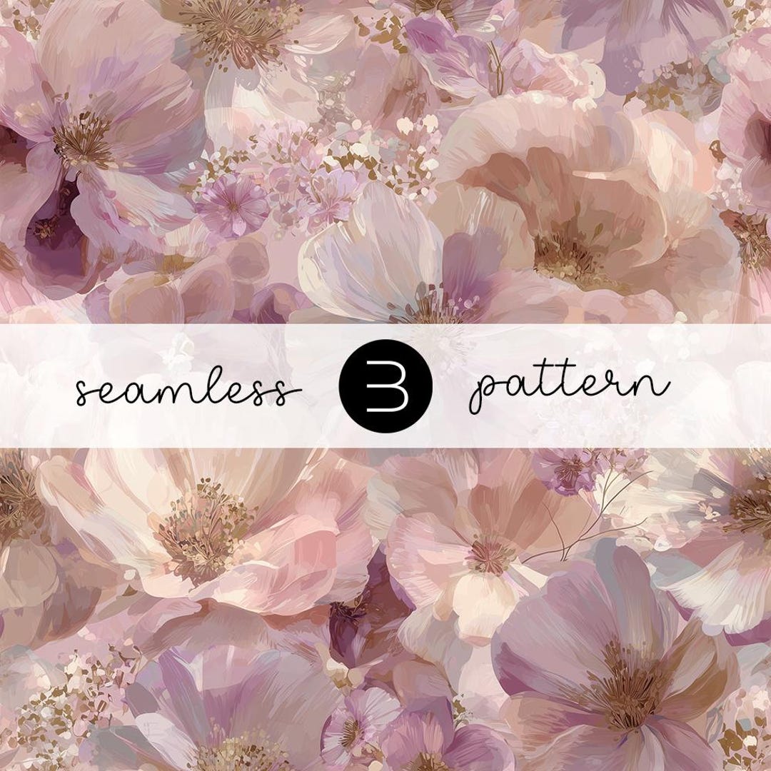 Vintage Pastel Floral Pattern – Seamless Romantic Soft Pink Flowers for ...