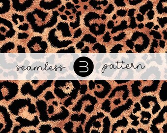 Motivo a pelliccia di leopardo: stampa animale realistica senza cuciture (download digitale JPG)