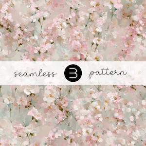 Cherry Blossom Seamless Pattern - Soft Sakura Botanical Garden Design