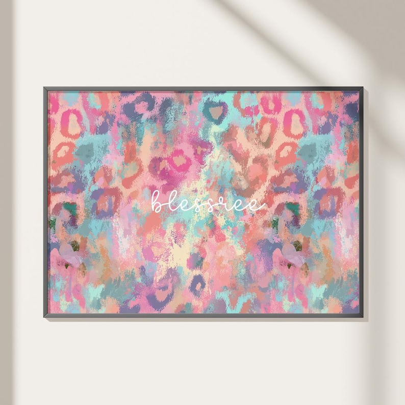 Pastel Splash Leopard Pattern - Seamless Abstract Paint Texture Digital ...